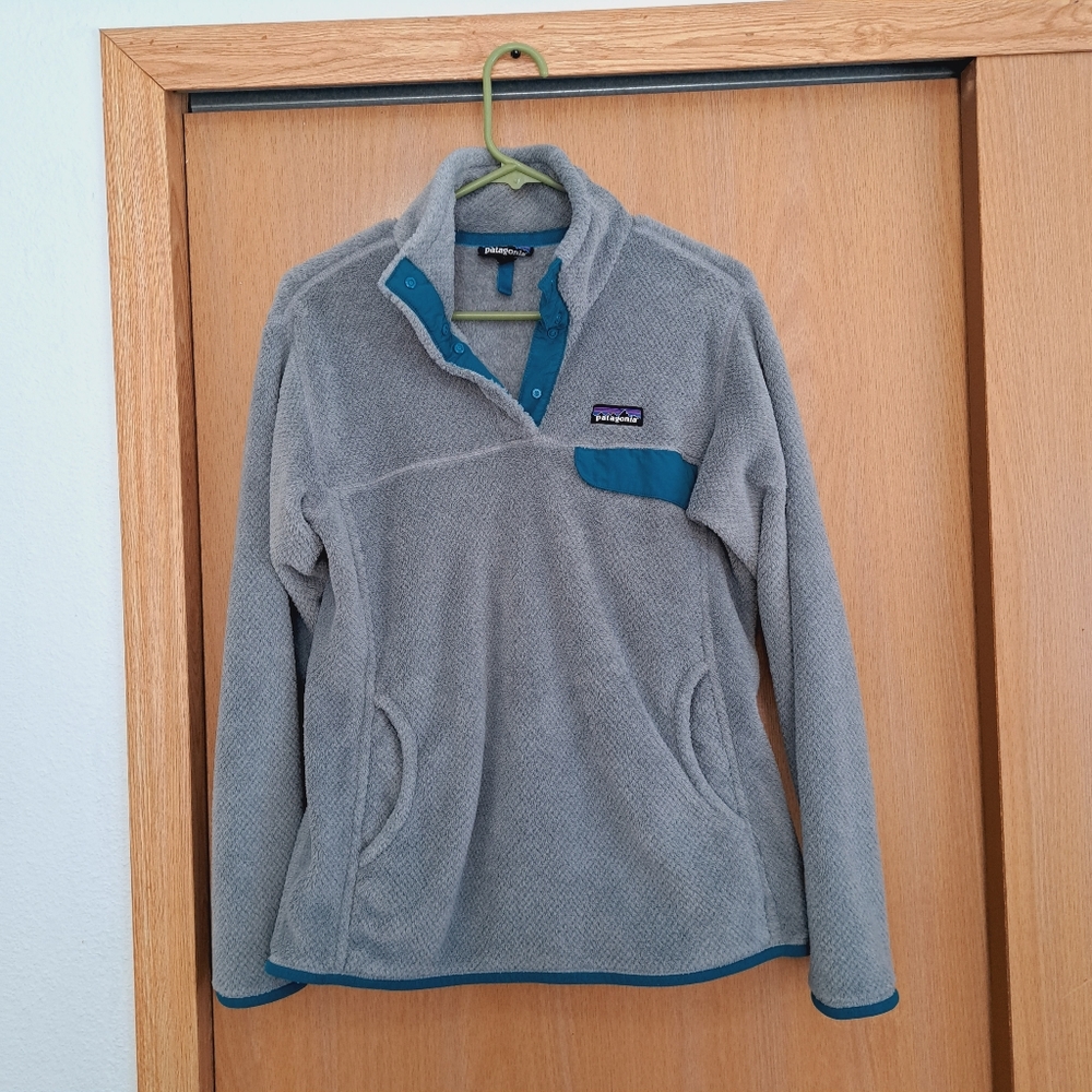 Patagonia Re-Tool Snap Fleece Pullover Size Large EUC